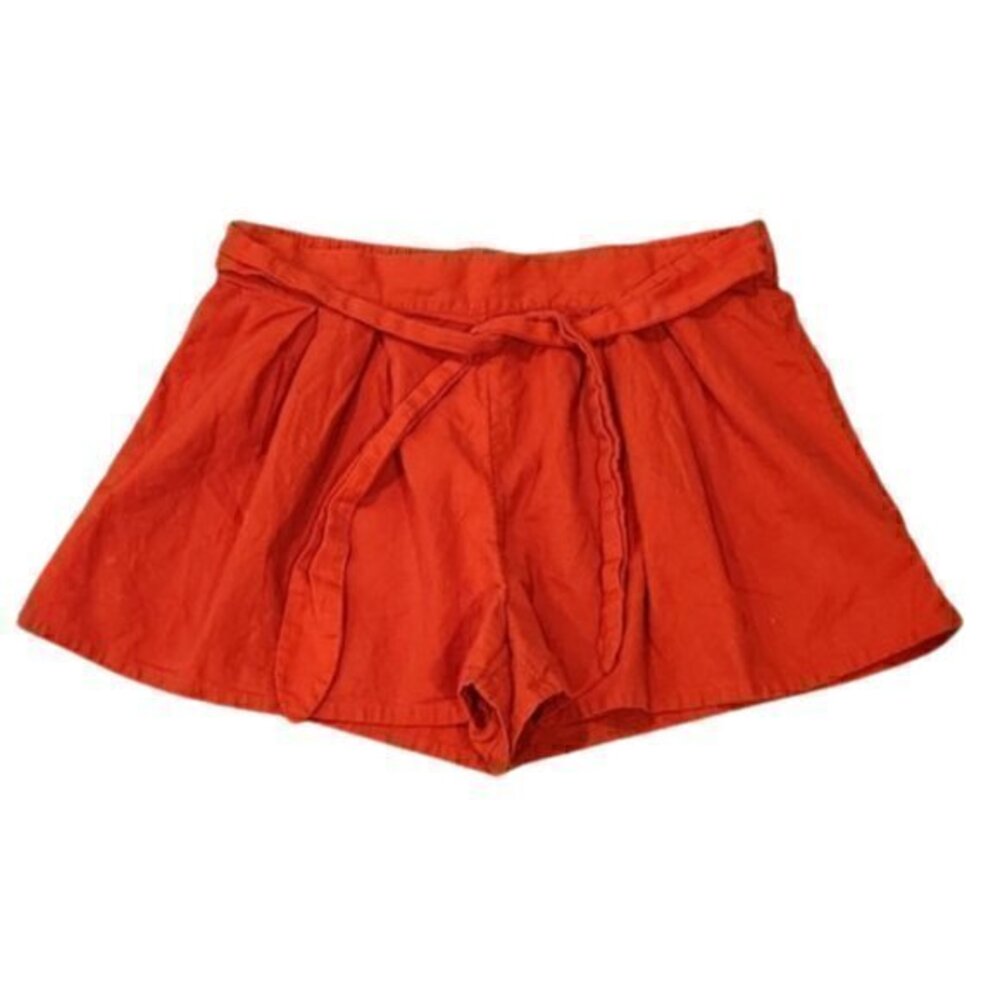 [A New Day] Orange Linen Pull Up Shorts w/ Belt - Size XXL